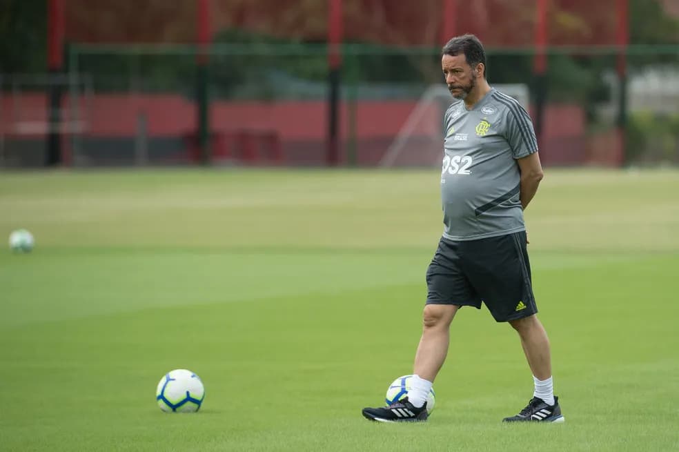 Evandro Mota em treino do Flamengo em 2019;