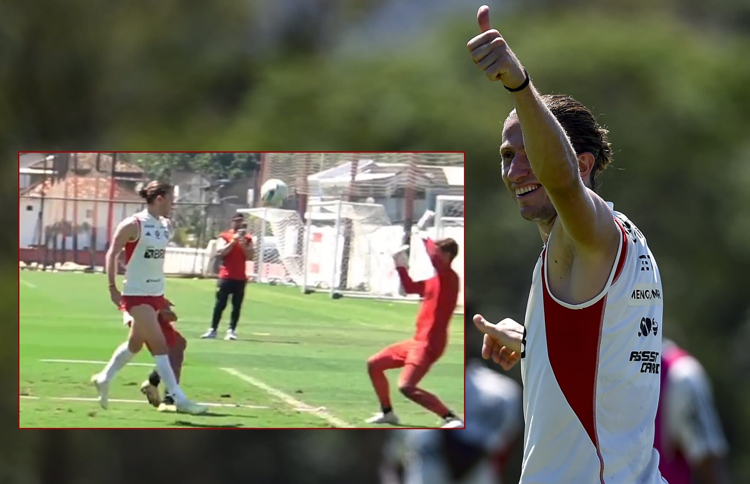 Filipe Luís Flamengo Ninho do Urubu