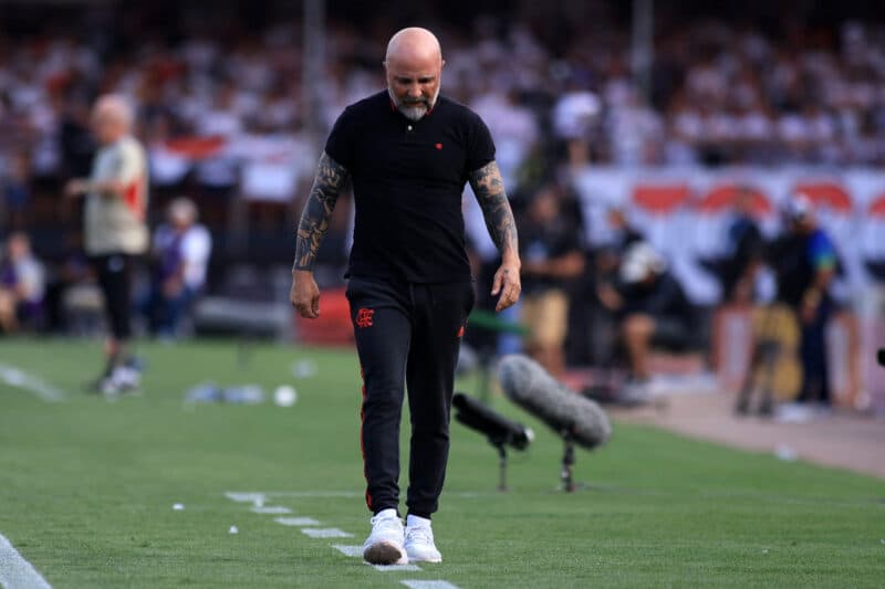 Jorge Sampaoli em Flamengo x São Paulo
