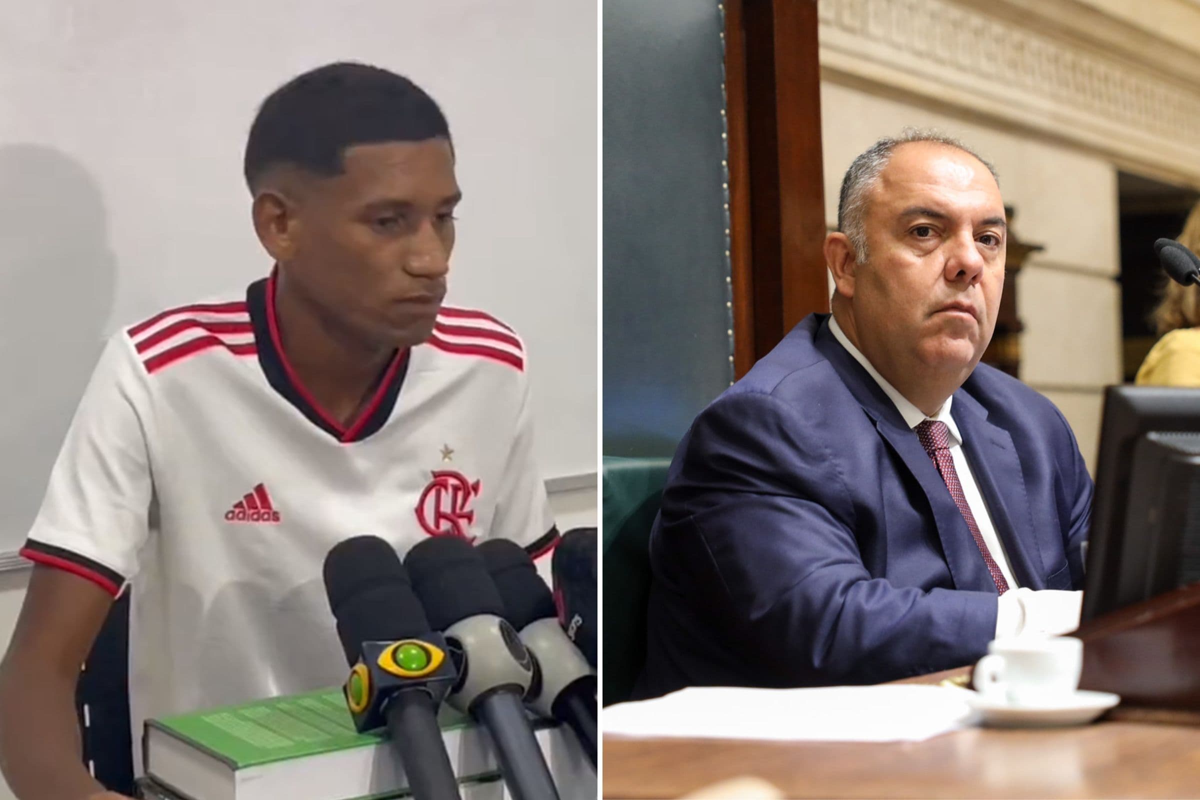 Leandro, torcedor do Flamengo envolvido no Caso Marcos Braz; ambos retiraram ações na Justiça