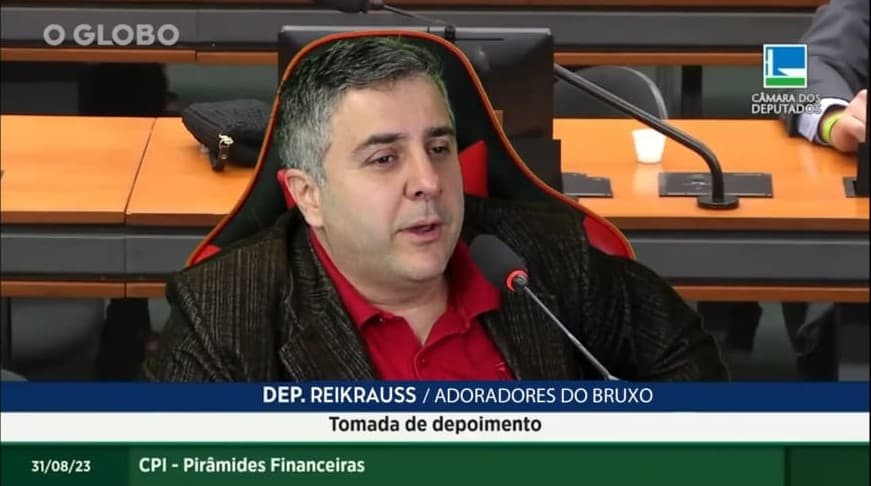 Reikrauss reage a Ronaldinho na CPI das Pirâmides Financeiras; ex-Flamengo prestou depoimento nesta quarta-feira