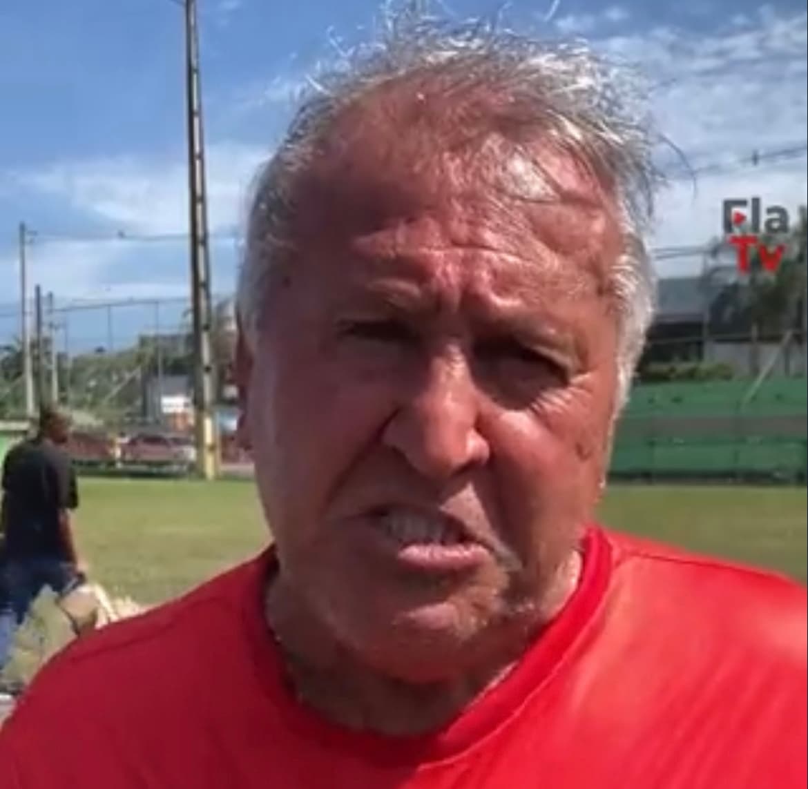 Zico incentiva elenco do Flamengo antes da final do Brasileirão Sub-20