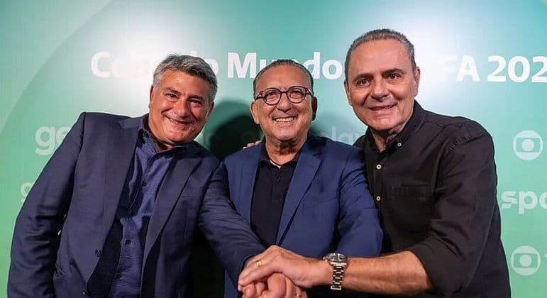 Narradores da Globo e Amazon Prime Video em foto. Flamengo é peça chave em briga bilionária de emissoras envolvendo Libra e LFF