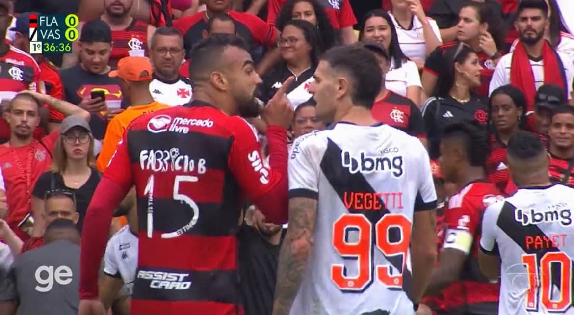 Fabrício Bruno se estranhou com Vegetti durante o classíco entre Flamengo x Vasco e comentou sobre na Fla TV