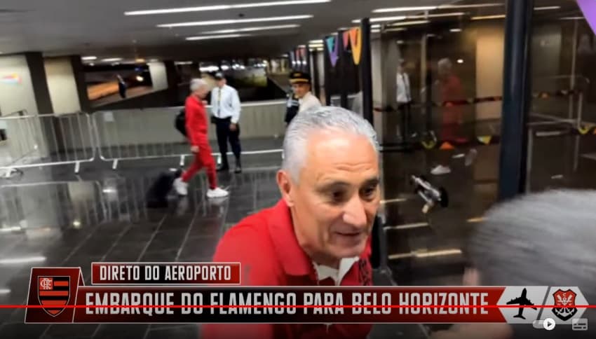 tite chegada aeroporto flamengo