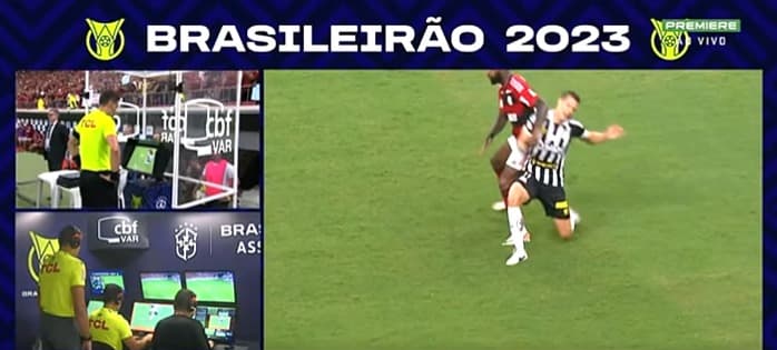 Gerson foi expulso após Rafael Klein rever cotovelada no VAR; árbitro já havia dado vermelho da mesma forma para Gabigol contra Ahtletico-PR