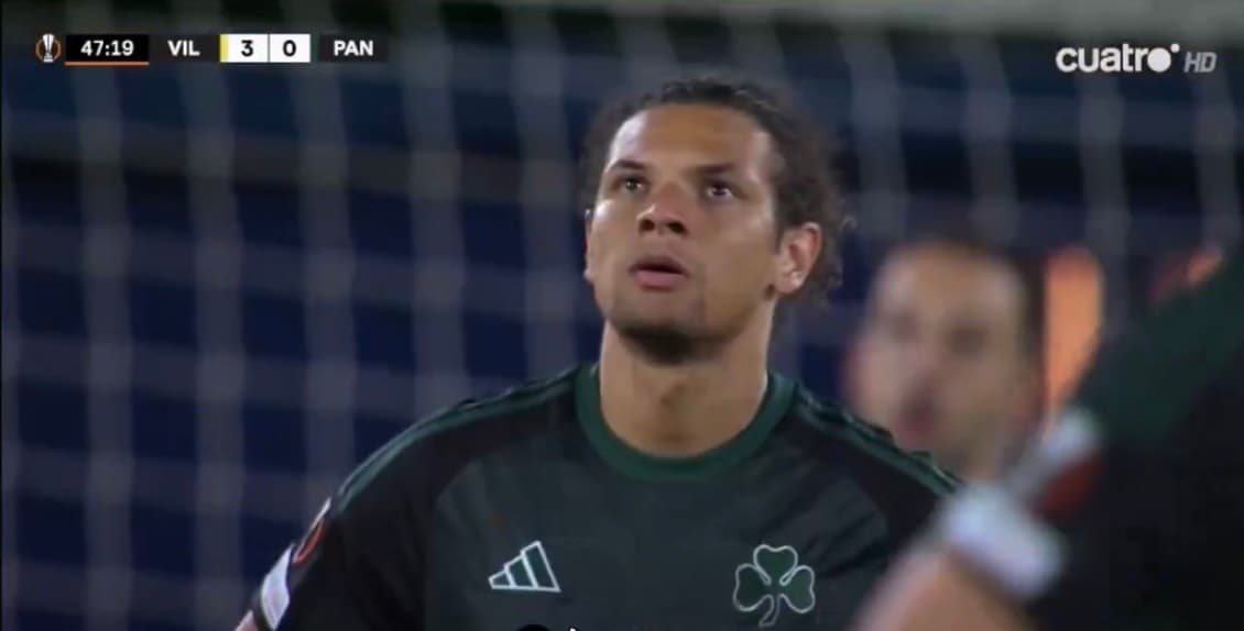 Willian Arão lamenta falha na derrota do Panathinaikos na Europa League