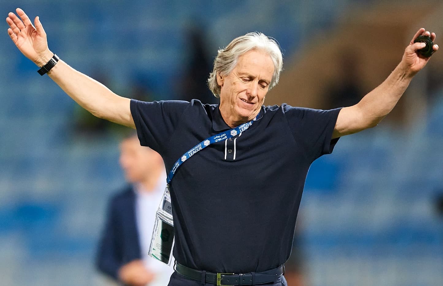 Jorge Jesus durante partida do Al Hilal. Treinador que já comandou o Flamengo perdeu para o Al Ain. Al Hilal possui Michael e Neymar no elenco