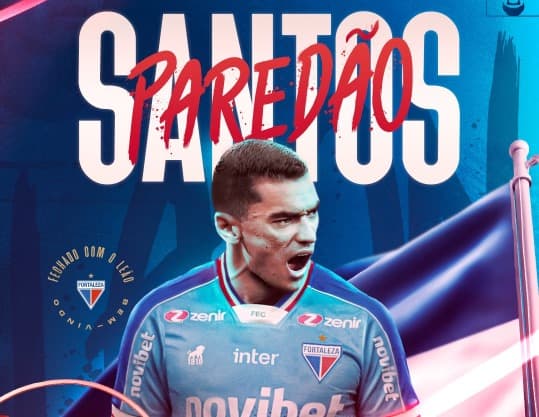 Santos com a camisa do Fortaleza