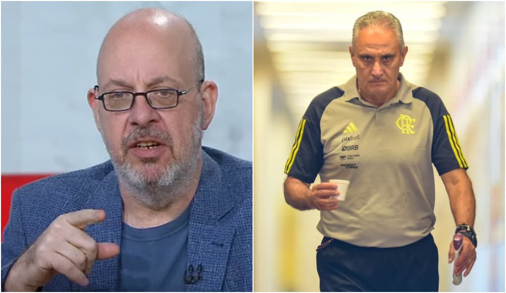Birner, à esquerda, e Tite à direta. Técnico do Flamengo foi elogiado por jornalista da ESPN