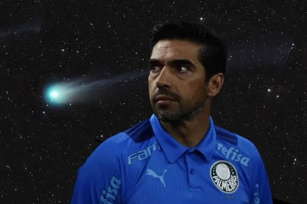 Torcida do Flamengo compara fênomeno de um cometa à Abel Ferreira. Treinador do Palmeiras vai enfrentar o Mais Querido pelo Brasileirão