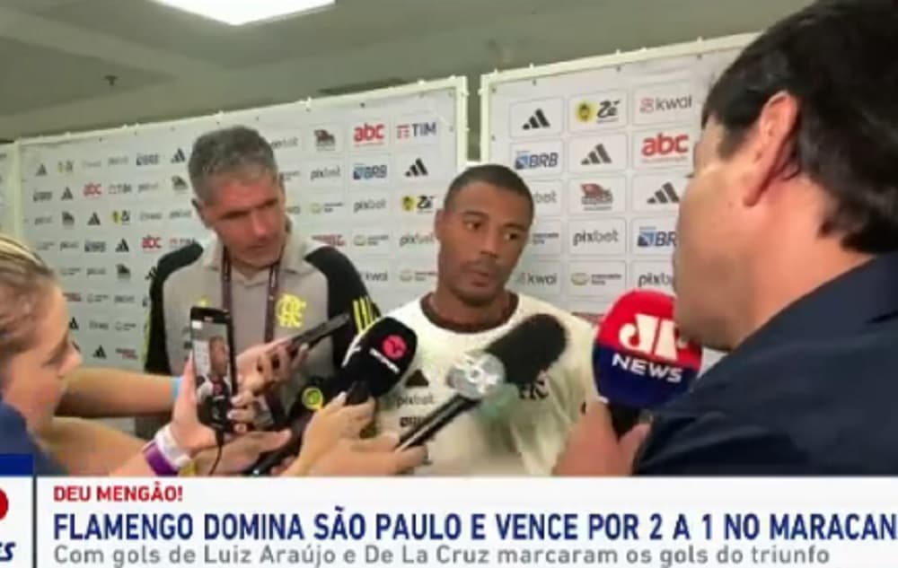 de la cruz se irrita com repórter após vitória do flamengo