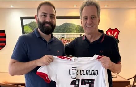 Landim recebe filho de Lula, atualmente diretor de futebol do Parintins, recentemente eliminado pelo Amazonas, adversário do Flamengo