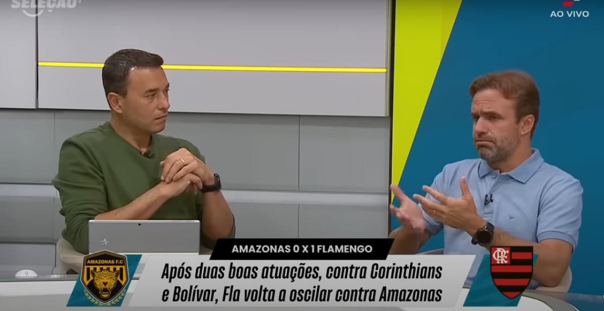roger flores discorda de andré rizek flamengo palmeiras