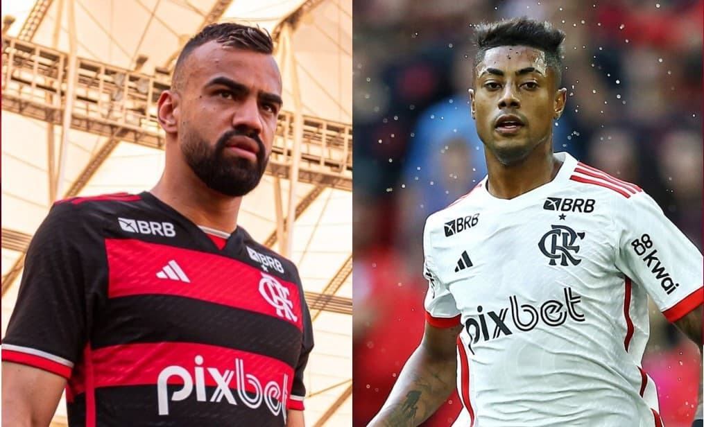 Fabrício Bruno e Bruno Henrique em jogos do Flamengo; dupla será titular no jogo Flamengo x Fluminense