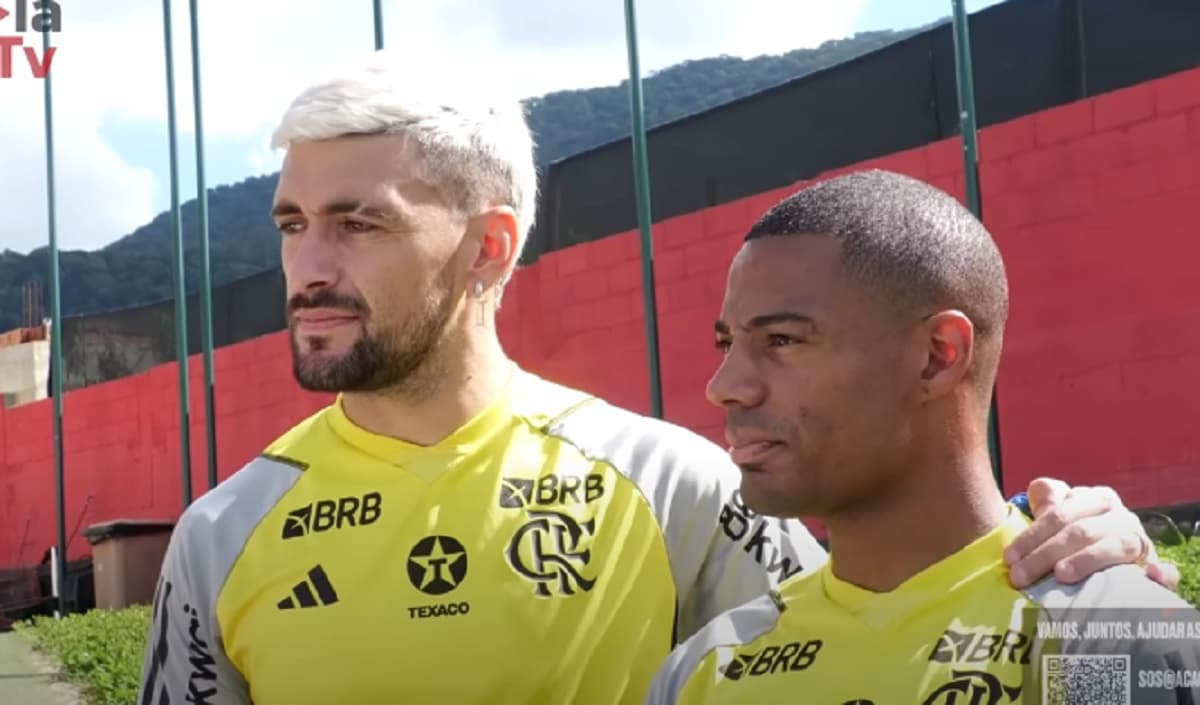 arrascaeta e de la cruz treino do flamengo