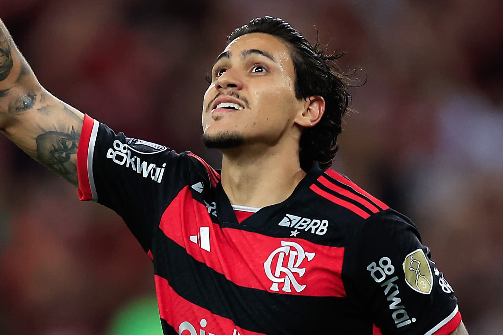 Pedro comemora gol pelo Flamengo