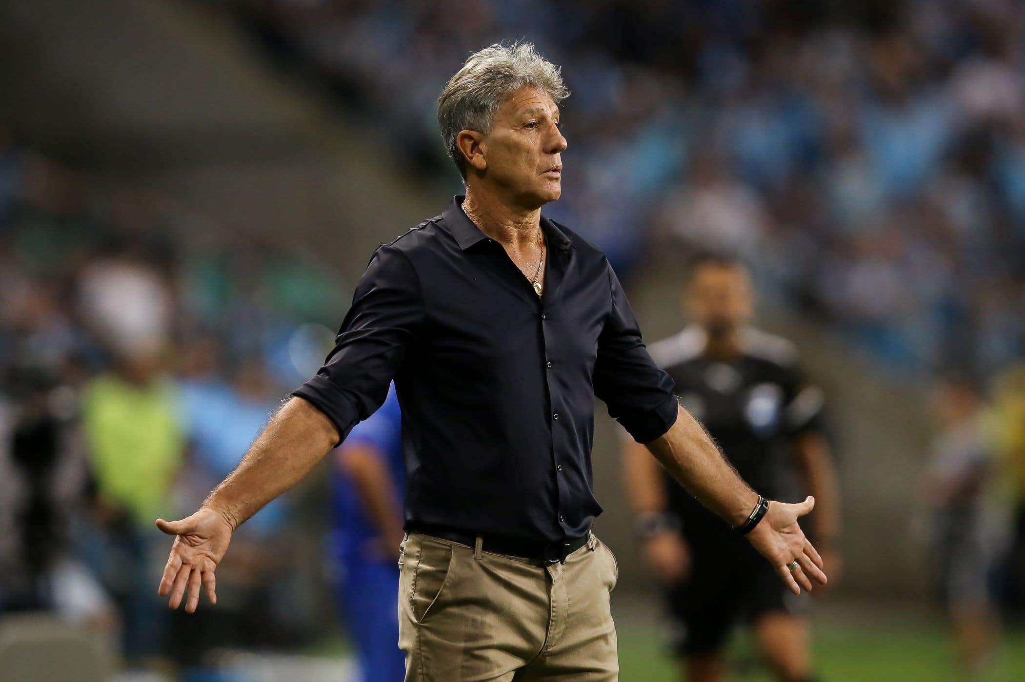 Renato Gaúcho durante jogo do Grêmio