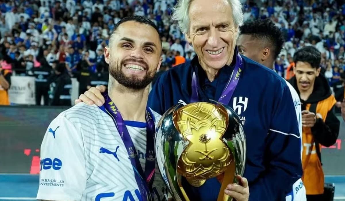 michael com jorge jesus após título do al hilal jogo pode ter marcado despedida para o flamengo