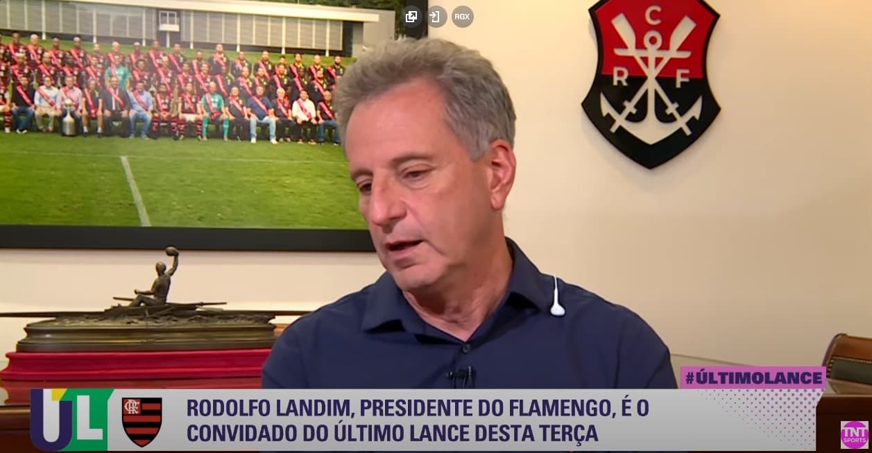 Rodolfo Landim, presidente do Flamengo, em entrevista