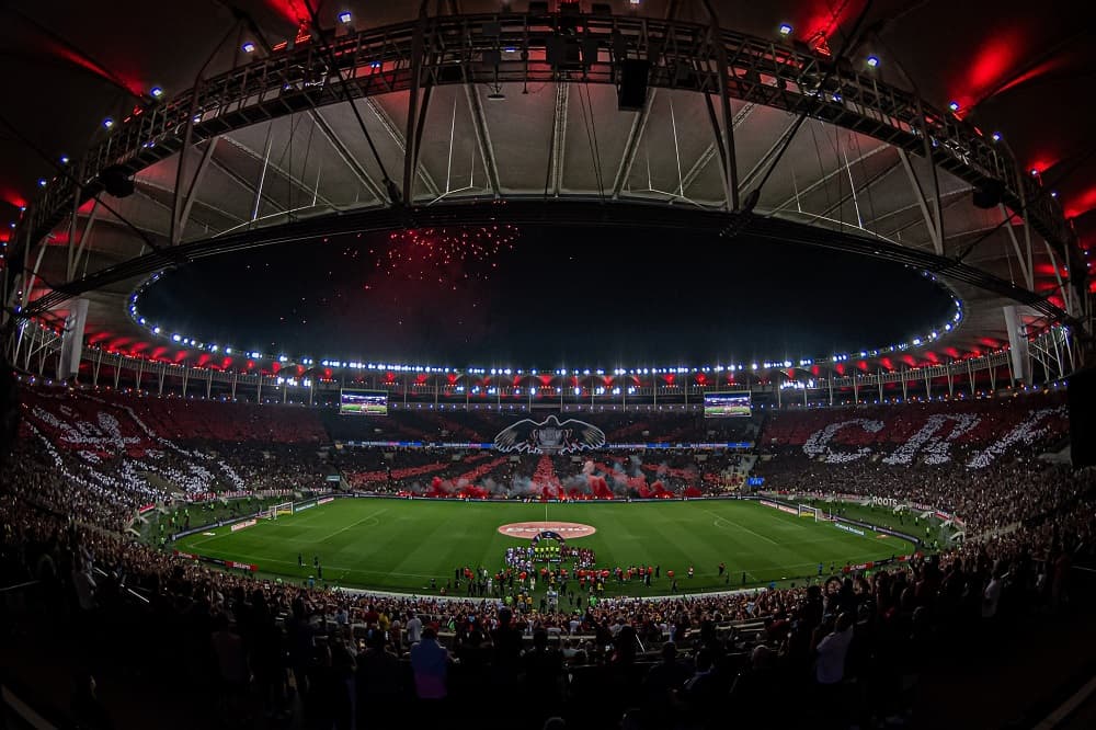 Mosaico feito pela torcida do Flamengo nas quartas de final contra o Bahia