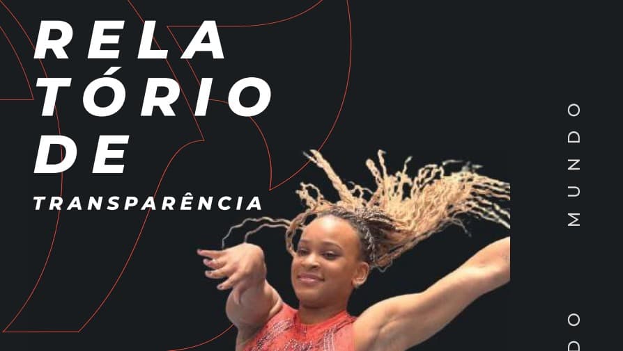 Relatório de transparência econômico-financeiro do flamengo 2024.3 traz Rebeca Andrade em sua capa