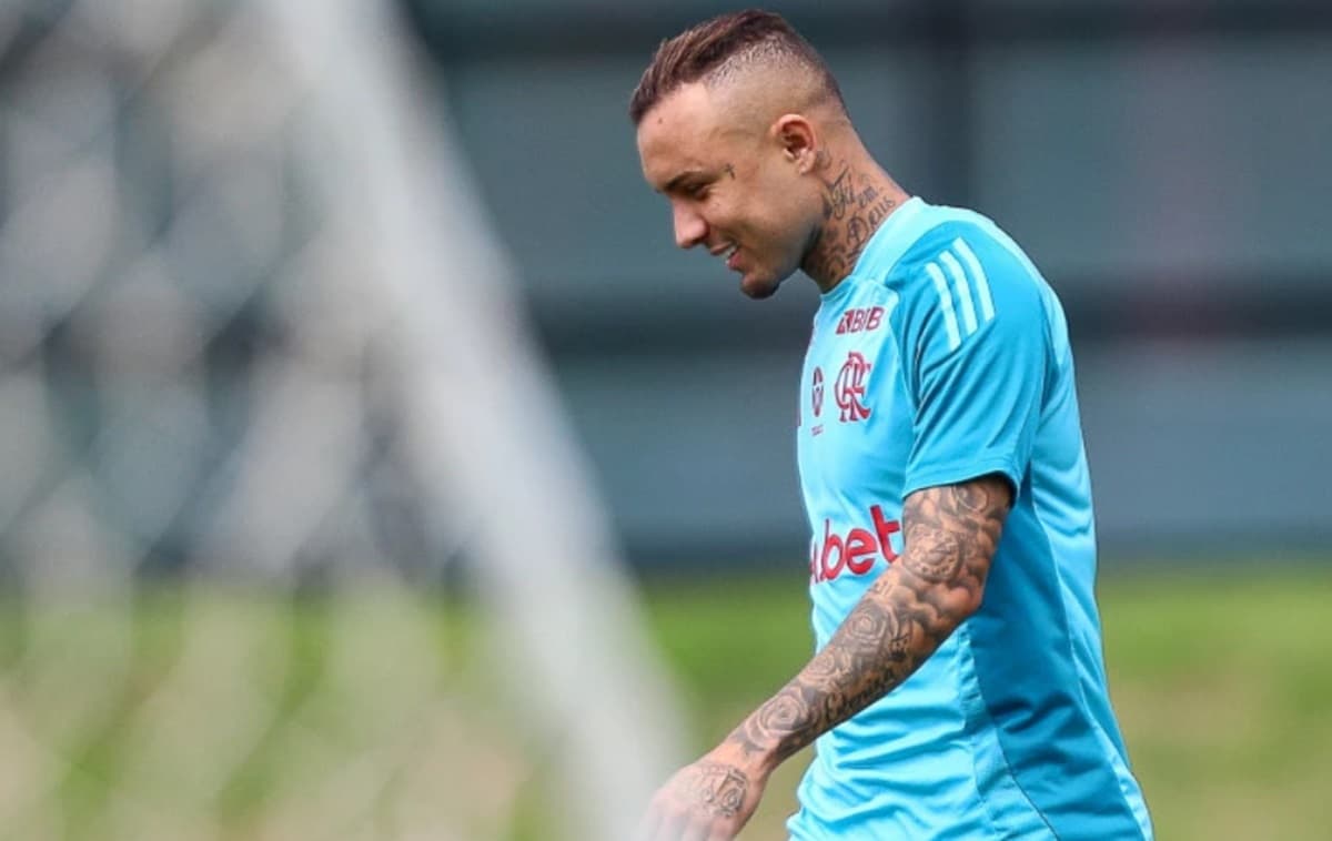 everton cebolinha em treino do flamengo