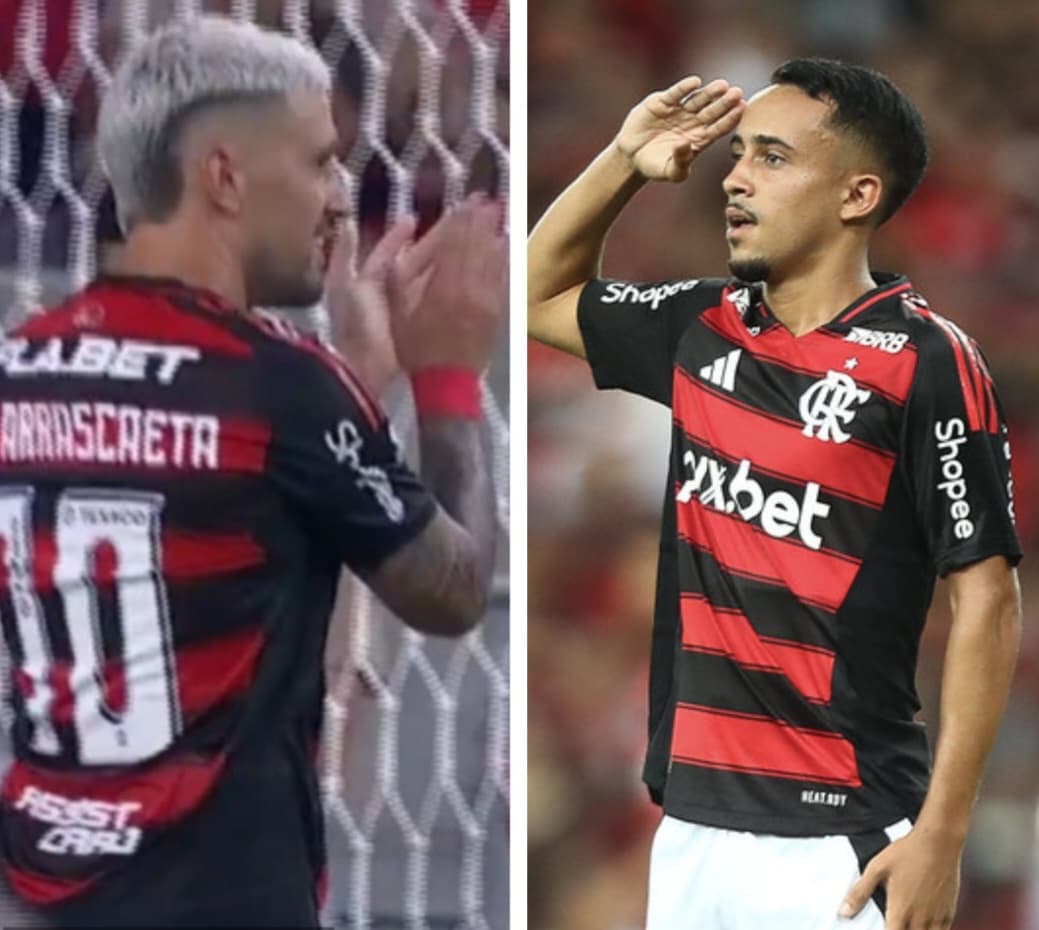 Arrascaeta aplaude e Matheus Gonçalves comemora golaço