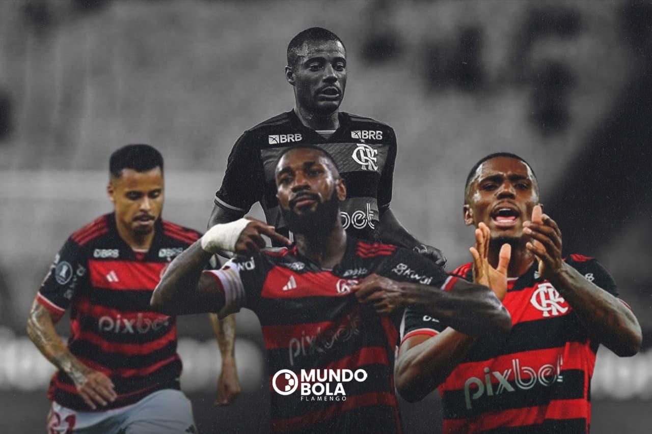 montagem com gerson, everttojn araujo e allan. no fundo de la cruz com foto preto em branco
