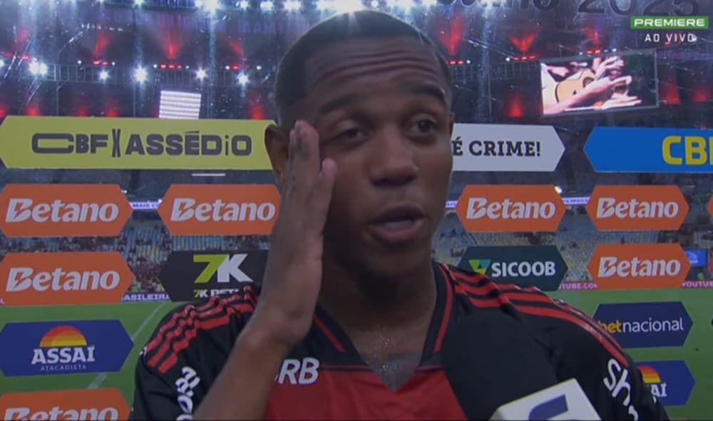 wallace yan do flamengo após jogo contra o internacional