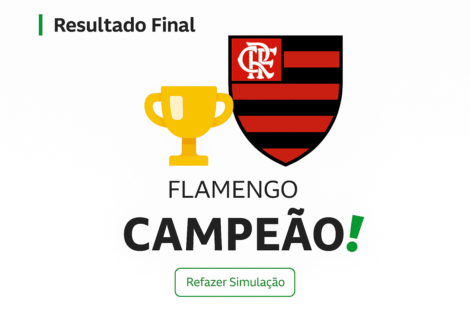 Simulação Flamengo campeão copa do mundo de clubes