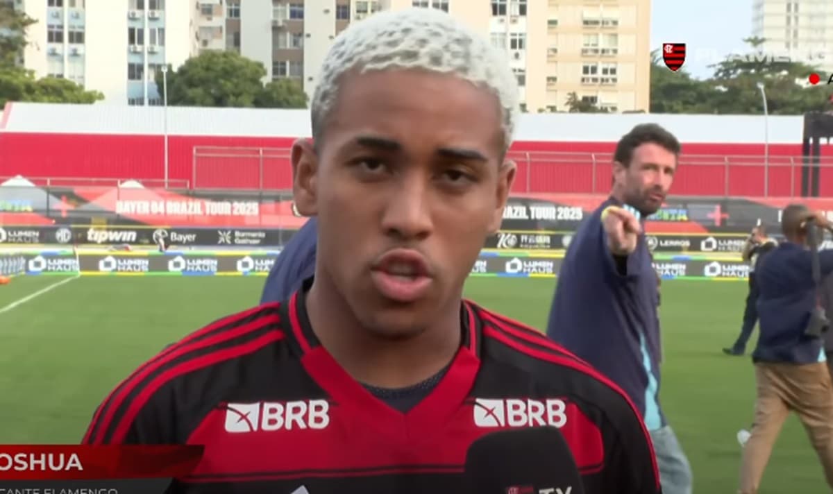 joshua após show do flamengo contra bayer leverkusen