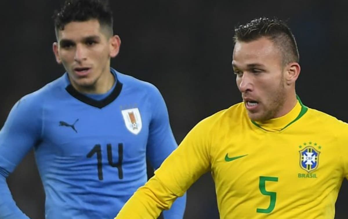 arthur em jogo da seleção volante foi oferecido ao flamengo