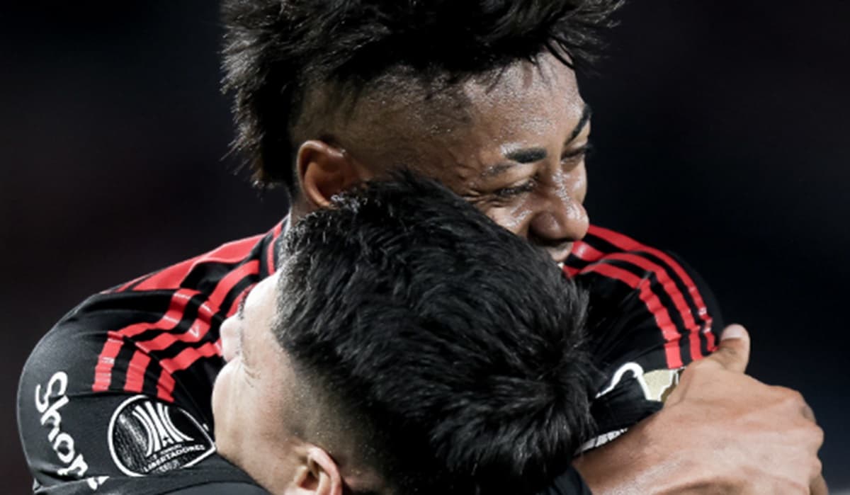 bruno henrique vibra com gol do flamengo contra internacional