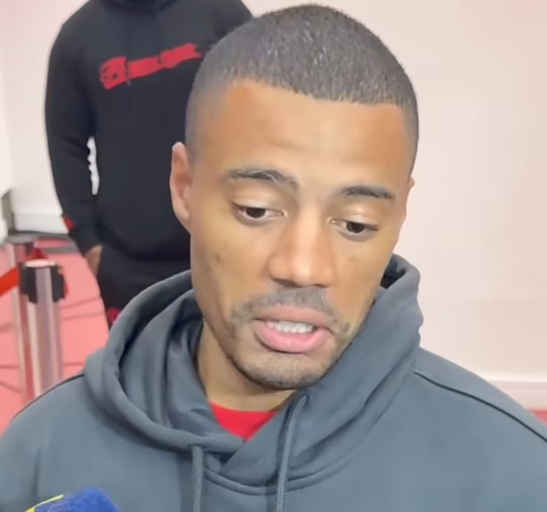 De la Cruz na zona mista após Flamengo x Internaci