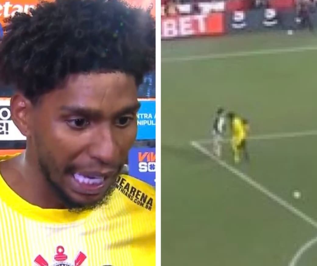 Hugo Souza sofre agressão em Athletico x Corinthians