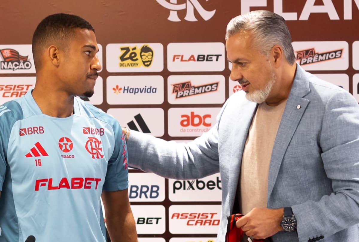 josé boto em entrevista coletiva no flamengo fala sobre samuel lino