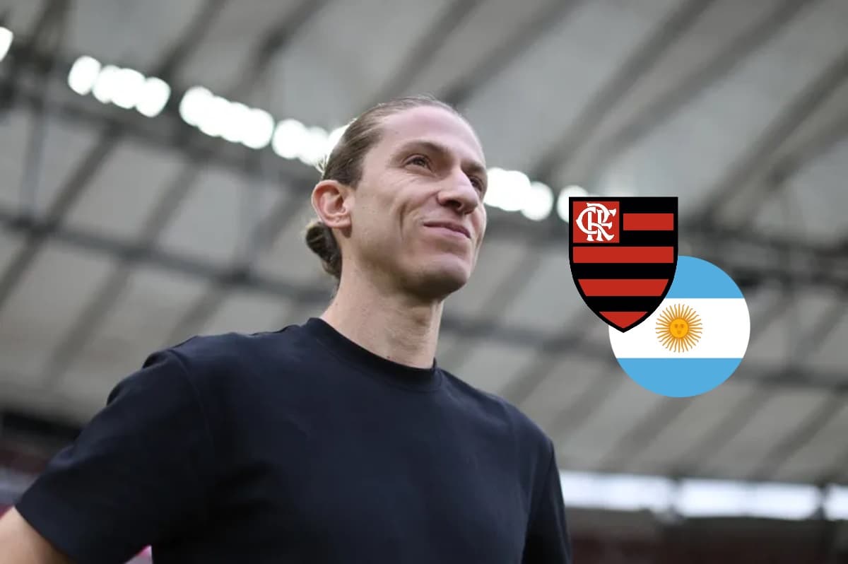 filipe luís como técnico e jogador do flamengo diante de equipes da argentina