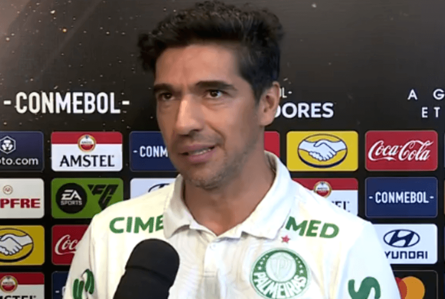 Abel Ferreira concede entrevista antes de Palmeiras x Flamengo pela final da Libertadores
