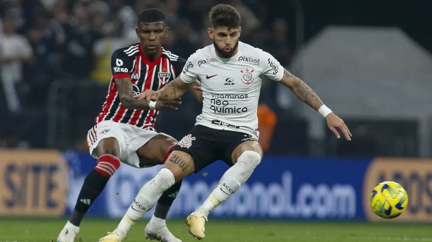 Arboleda e Yuri Alberto em Corinthians x São Paulo