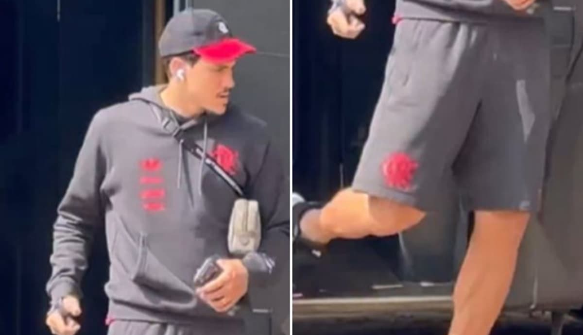 Pedro em treino antes da final da Libertadores entre Flamengo x Palmeiras