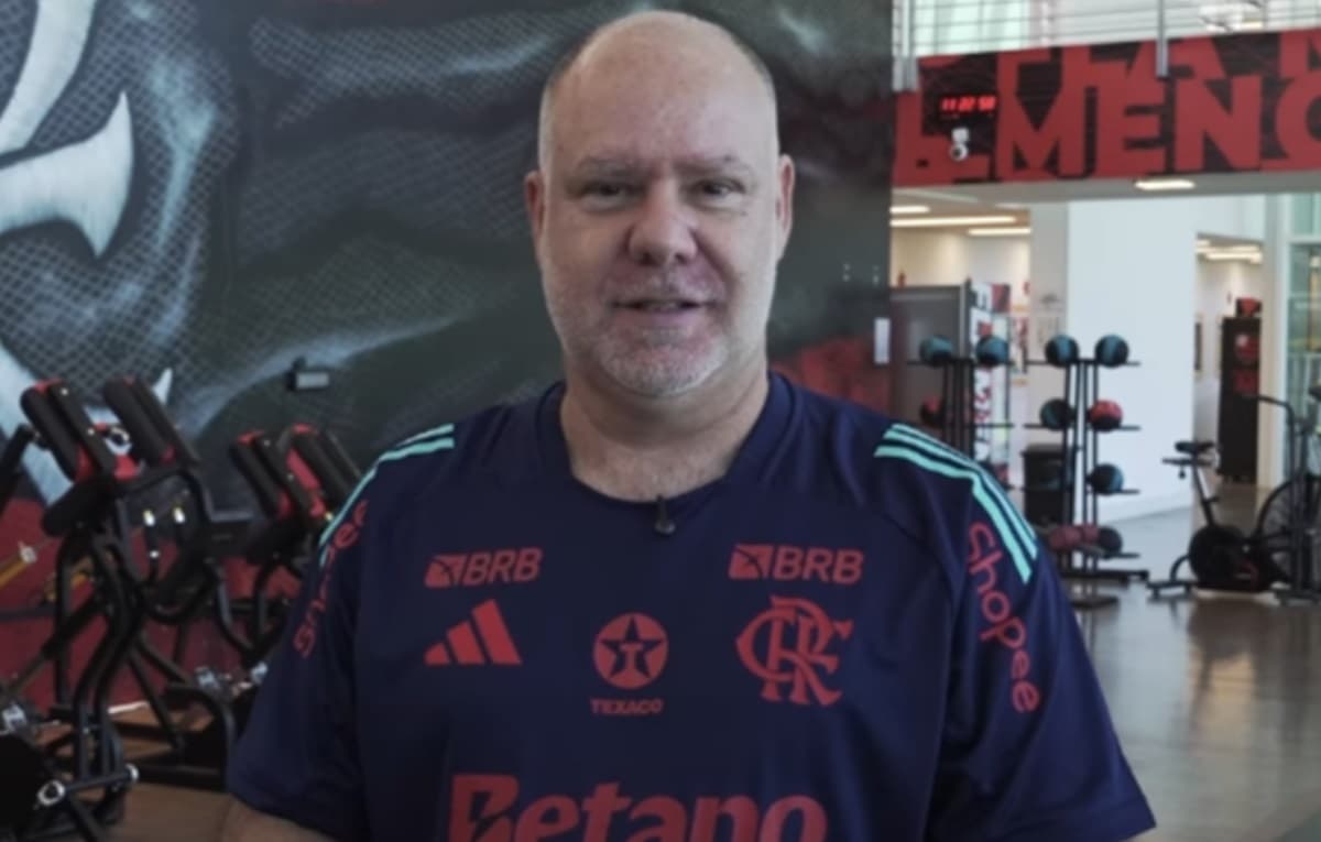 Cláudio Pavanelli em vídeo no canal do Flamengo