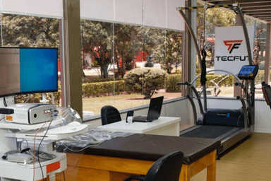 Estrutura do Tecfut, centro de tecnologia e ciência no futebol, instalado no CT do São Paulo