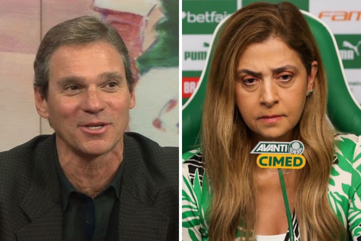 Conselheiro do Palmeiras José Corona Netto e a presidente do clube Leila Pereira