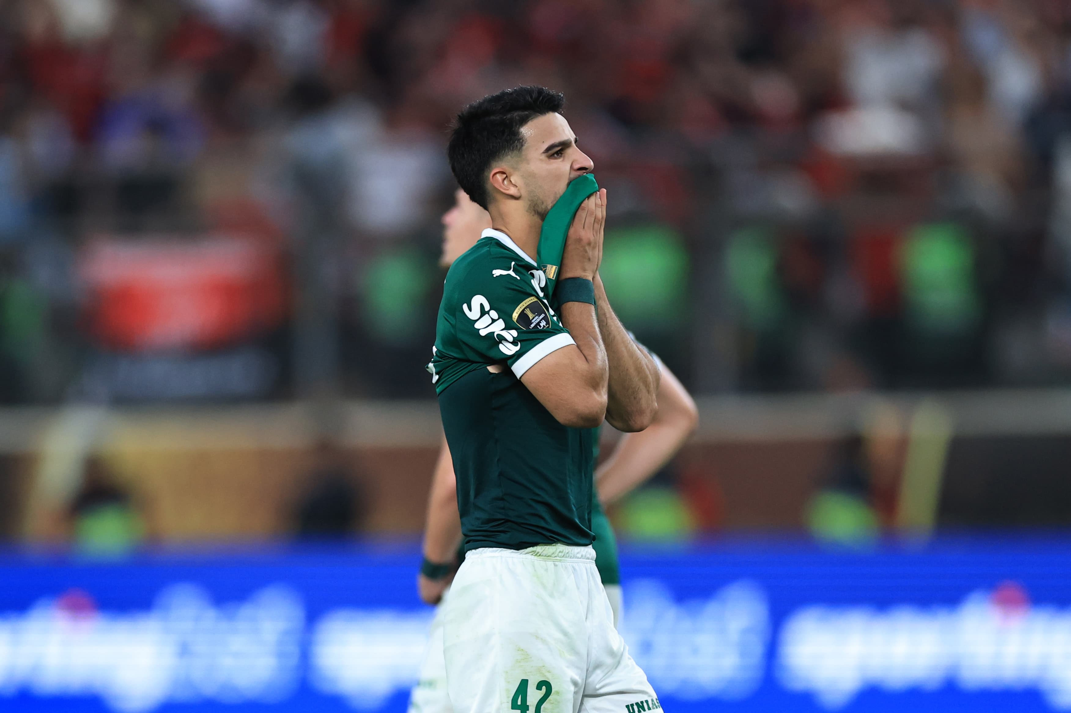 Flaco López durante jogo do Palmeiras