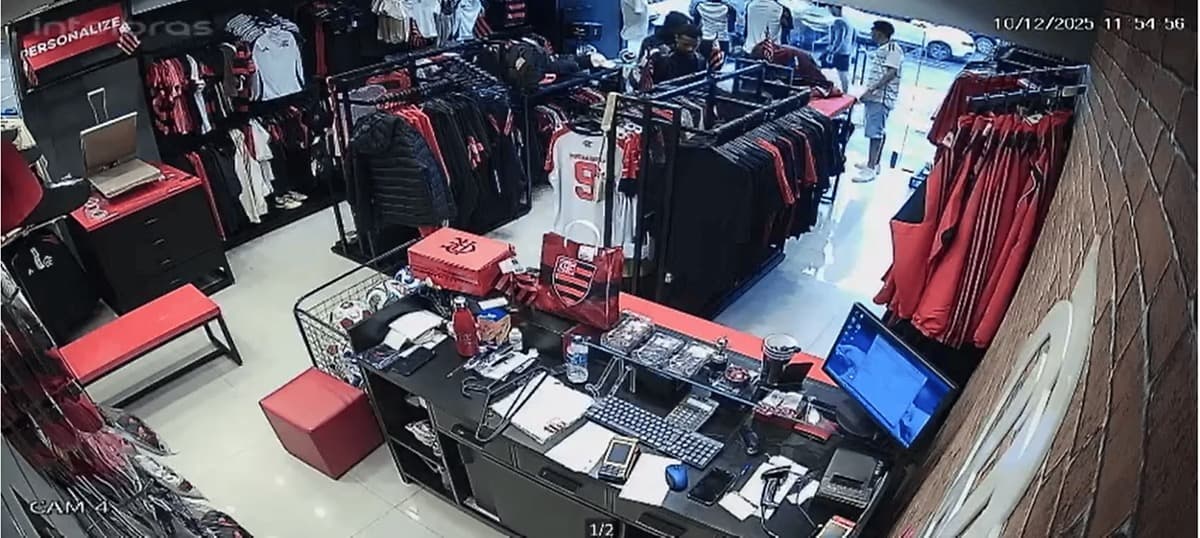 Roubo loja do Flamengo