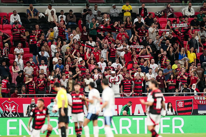 Torcida do Flamengo na vitória sobre o Pyramids