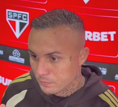 Everton Cebolinha na zona mista do MorumBis