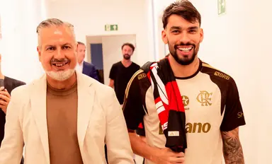 Paquetá no Ninho do Urubu para assinar com o Flamengo