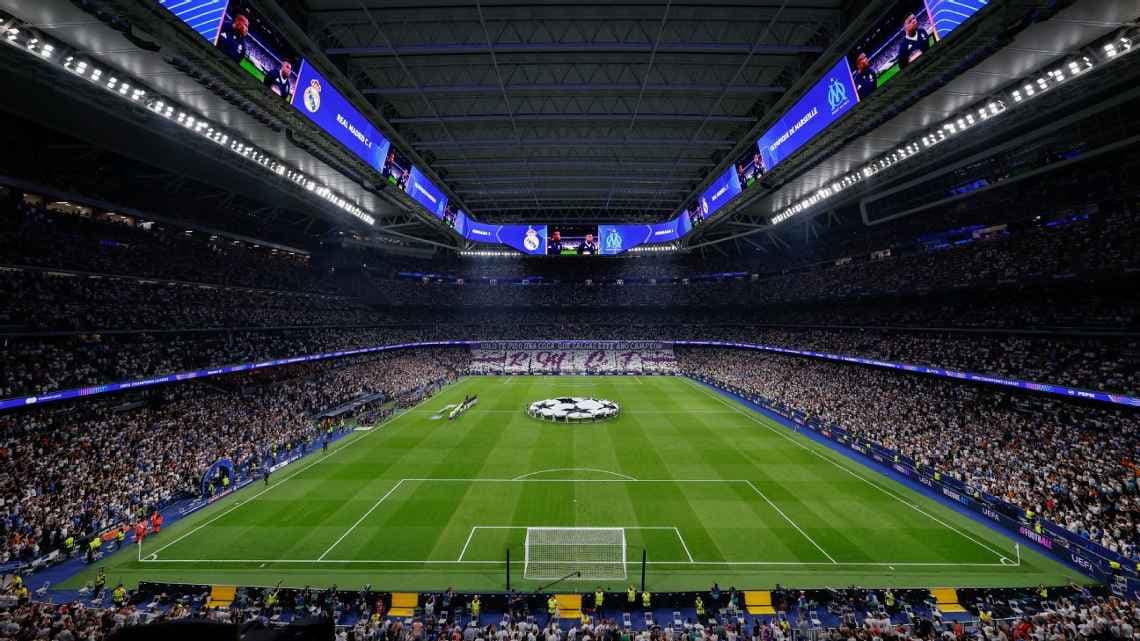 Vista do estádio Santiago Bernabéu